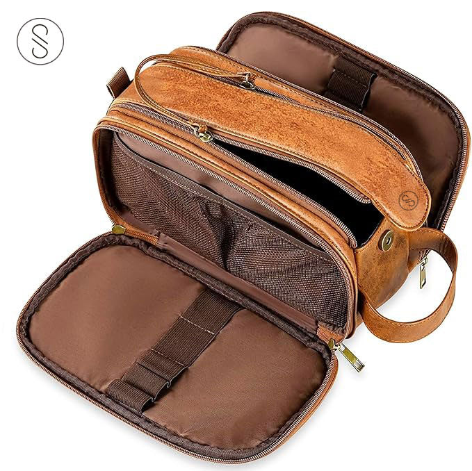 large leather dopp kit