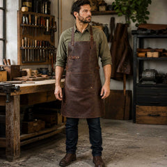 Classic Leather Apron for Woodworking, BBQ, Kitchen & Workshop