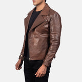 Ryder Brown Leather Biker Jacket