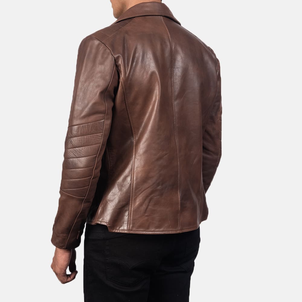 Ryder Brown Leather Biker Jacket
