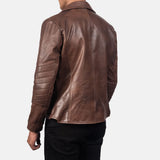 Ryder Brown Leather Biker Jacket