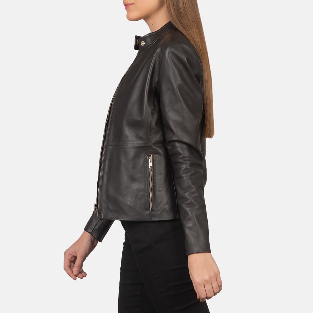 Rave Brown Leather Biker Jacket