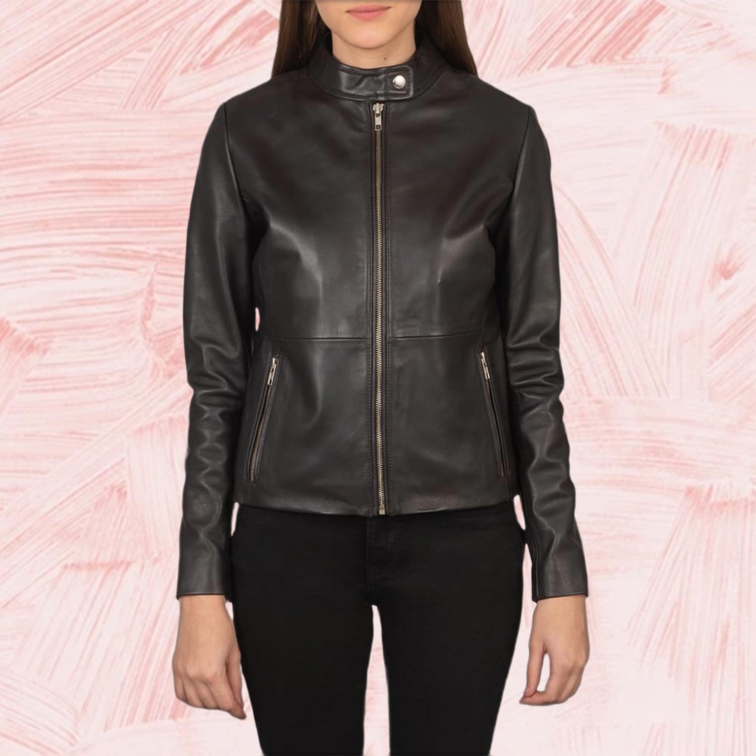 Rave Brown Leather Biker Jacket