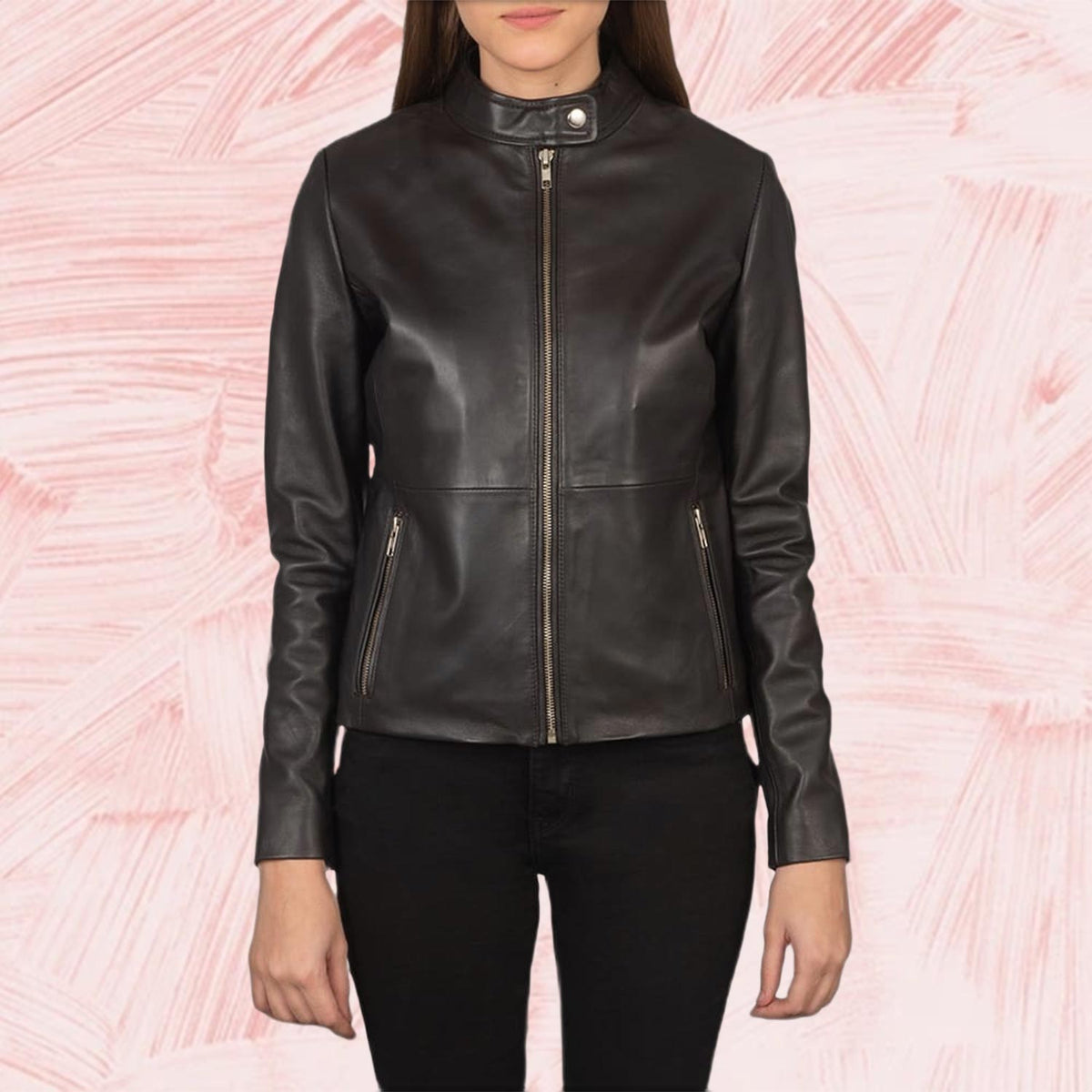 Rave Brown Leather Biker Jacket