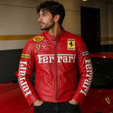 Motorsport enthusiasts
Motorcycle lovers
Racing fans
Automotive enthusiasts
Streetwear outfits
Casual everyday wear
Racing-inspired fashion
Men and women
Gift for leather jacket lovers
