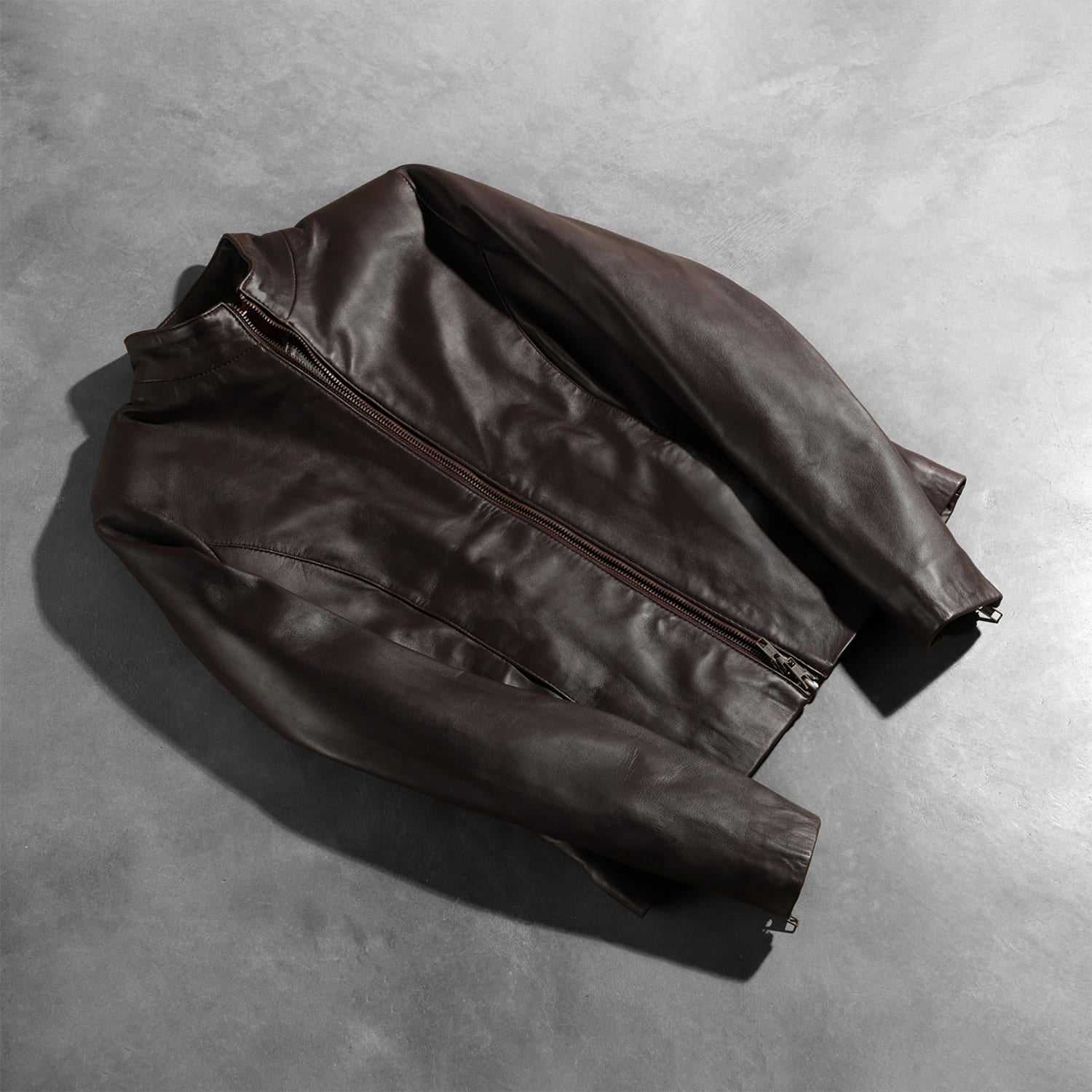 Azura Maroon Leather Biker Jacket for Women