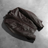 Azura Maroon Leather Biker Jacket for Women
