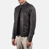 Trailblazer Rustic Brown Men's Leather Biker Jacket