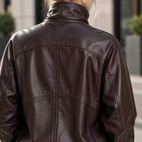 SaltCo Womens Oversized Brown Leather Bomber Jacket
SaltCo Vespera Brown Leather Bomber Jacket
SaltCo Womens High Neck Leather Bomber Jacket
SaltCo Brown Leather Funnel Neck Jacket
SaltCo Womens Genuine Brown Leather Jacket