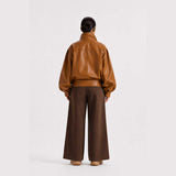 oversized leather
leather bomber
brown leather
women leather
lambskin jacket
oversized jacket
bomber jacket
luxury jacket
brown bomber
women bomber
leather outerwear
designer jacket
saltco leather