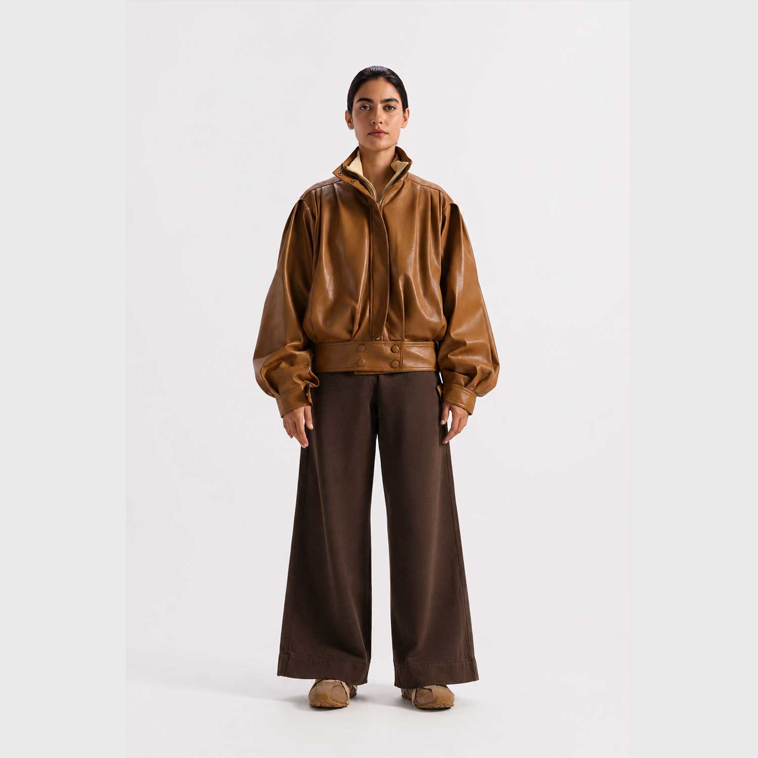 oversized leather
leather bomber
brown leather
women leather
lambskin jacket
oversized jacket
bomber jacket
luxury jacket
brown bomber
women bomber
leather outerwear
designer jacket
saltco leather