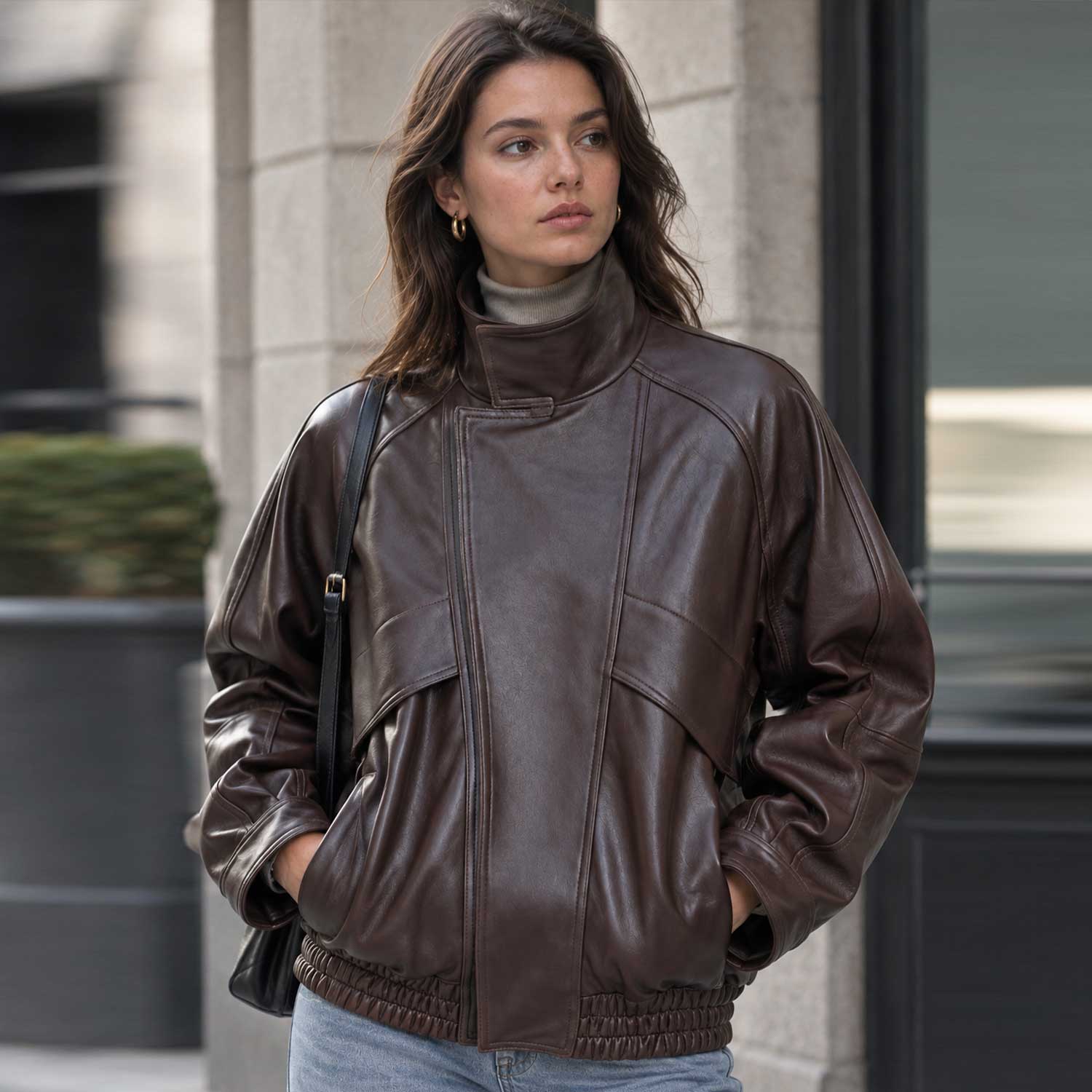 SaltCo Womens Oversized Brown Leather Bomber Jacket
SaltCo Vespera Brown Leather Bomber Jacket
SaltCo Womens High Neck Leather Bomber Jacket
SaltCo Brown Leather Funnel Neck Jacket
SaltCo Womens Genuine Brown Leather Jacket