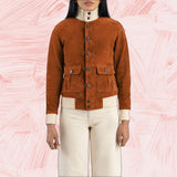 Sasha A1 Brown Suede Bomber Jacket
