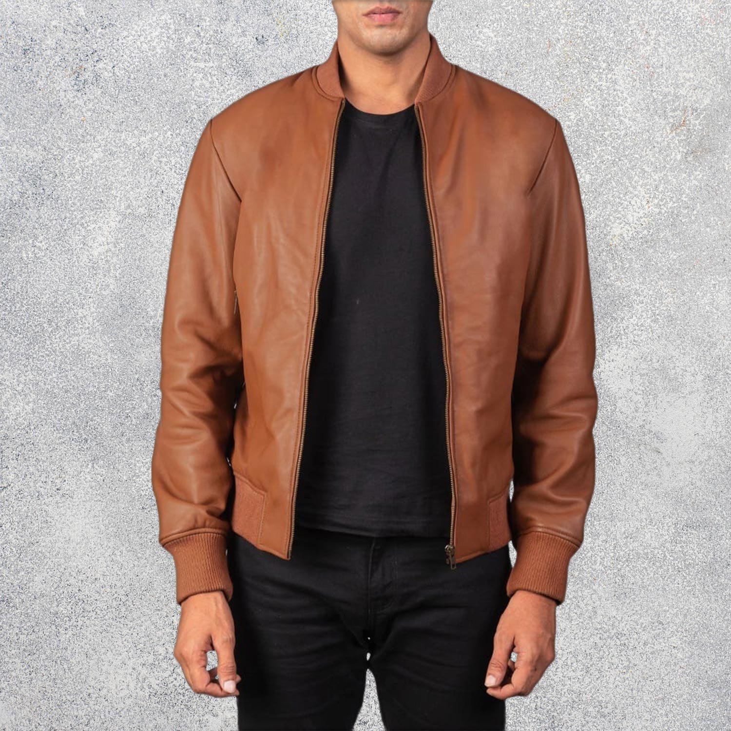 Shane Brown Leather Bomber Jacket