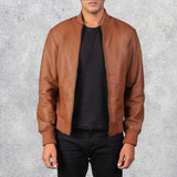 Shane Brown Leather Bomber Jacket