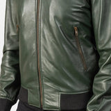 Shane Green Leather Bomber Jacket