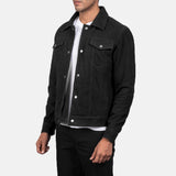 Sterling Black Suede Trucker Jacket