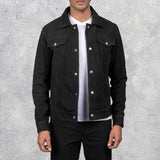 Sterling Black Suede Trucker Jacket