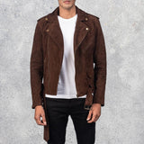 Tarek Mocha Suede Biker Jacket