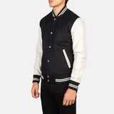 Axel Black & White Hybrid Varsity Jacket