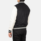 Axel Black & White Hybrid Varsity Jacket