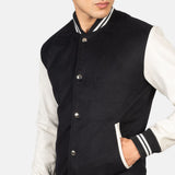 Axel Black & White Hybrid Varsity Jacket