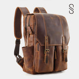 Leather Backpack | Handmade Full-Grain Vintage Backpack for Men & Women – Saltco Leather
