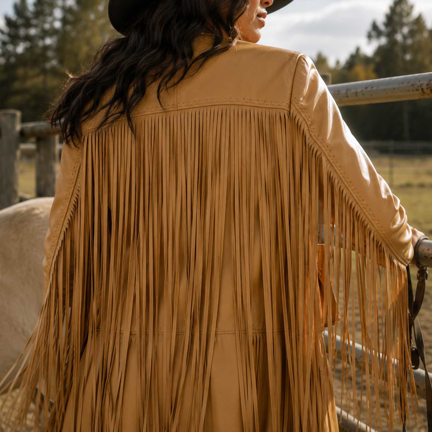 fringe leather coat
leather duster
western jacket
cowgirl coat
sheep leather
fringe jacket
western fashion
boho leather
ranch style
country outfit
gift for her
long leather coat
luxury jacket