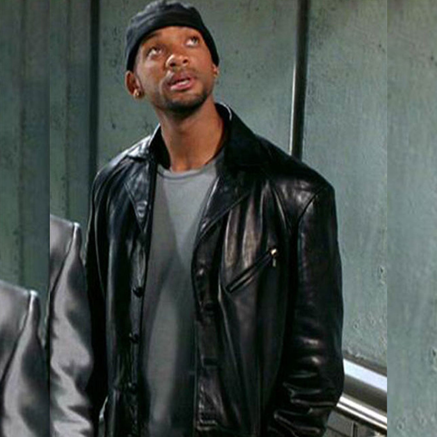 Will Smith I, Robot Black Pure Leather Long Coat