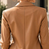 Women’s Camel Double Breasted Leather Jacket
Camel Leather Double Breasted Blazer for Women
Women’s Genuine Leather Double Breasted Jacket
Camel Genuine Leather Blazer Jacket