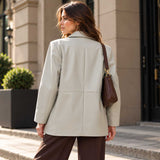 leather chore coat
sheepskin coat
grey leather coat
womens leather coat
leather blazer
four pocket jacket
genuine leather
button front coat
leather jacket
minimalist coat
womens chore jacket
grey leather blazer
casual leather coat