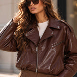burgundy jacket
leather biker
sheepskin jacket
womens leather
bubble hem jacket
burgundy leather
biker jacket
genuine leather
womens biker
leather outerwear
moto jacket