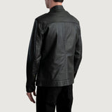 Zenith Black Leather Biker Jacket