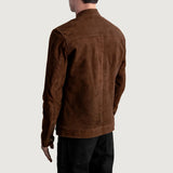 Zenith Brown Suede Biker Jacket