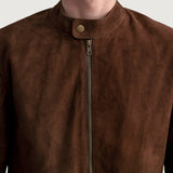 Zenith Brown Suede Biker Jacket
