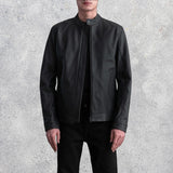 Zen Matte Black Leather Biker Jacket