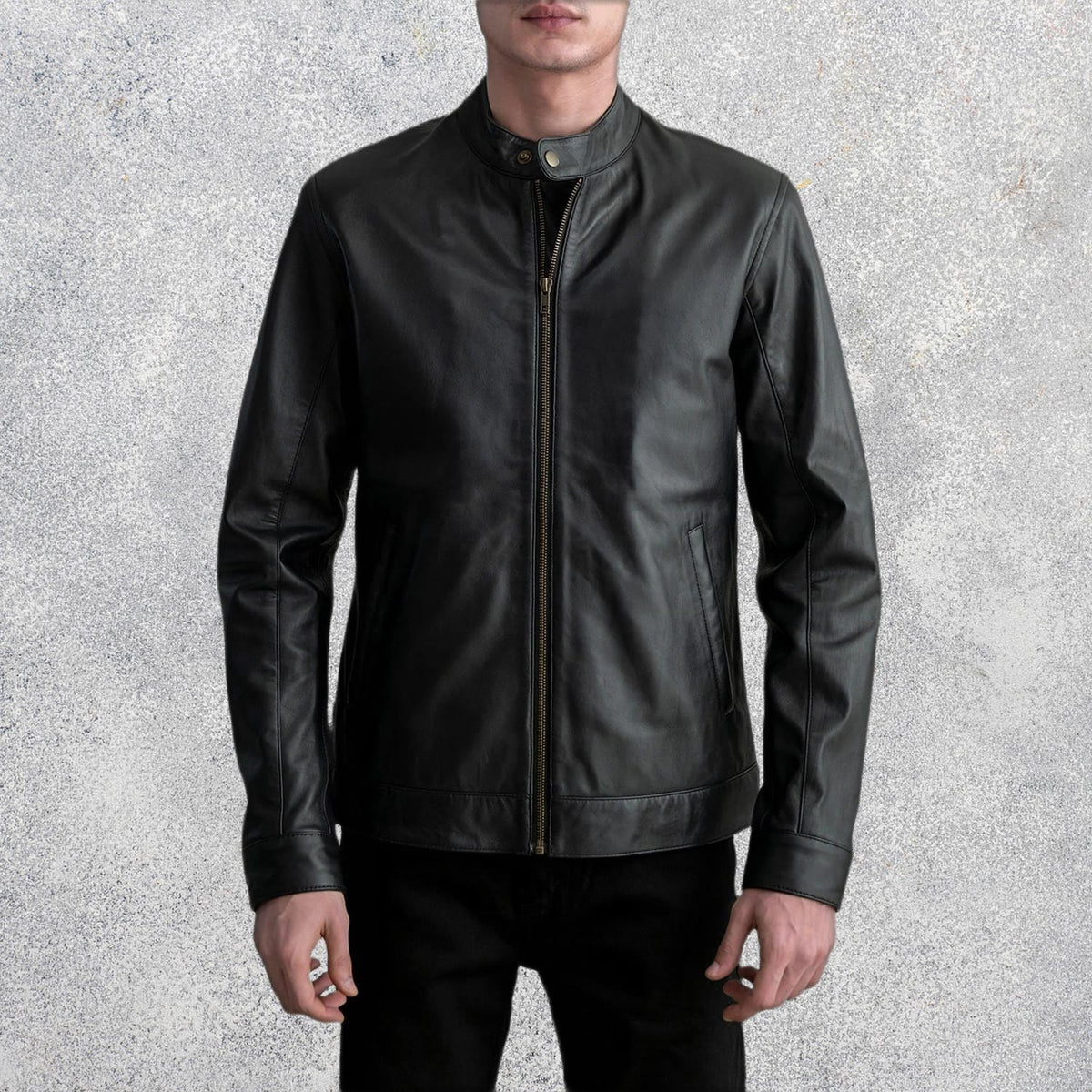 Zenith Black Leather Biker Jacket