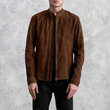 Zenith Brown Suede Biker Jacket