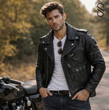 Black Leather Biker Jacket