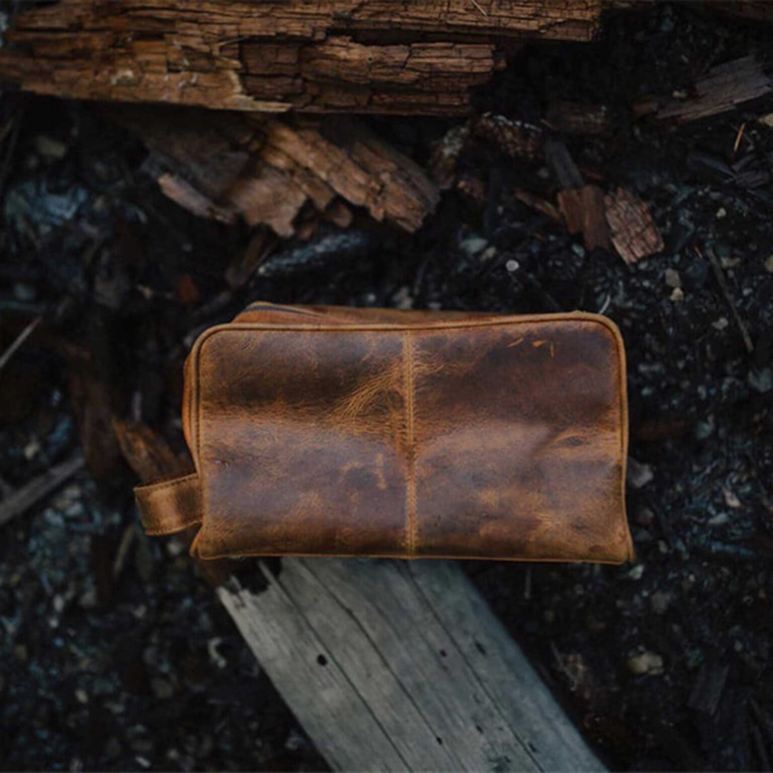 brown leather tote