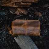 brown leather tote