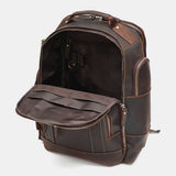 full grain leather backpack
