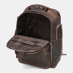 full grain leather backpack