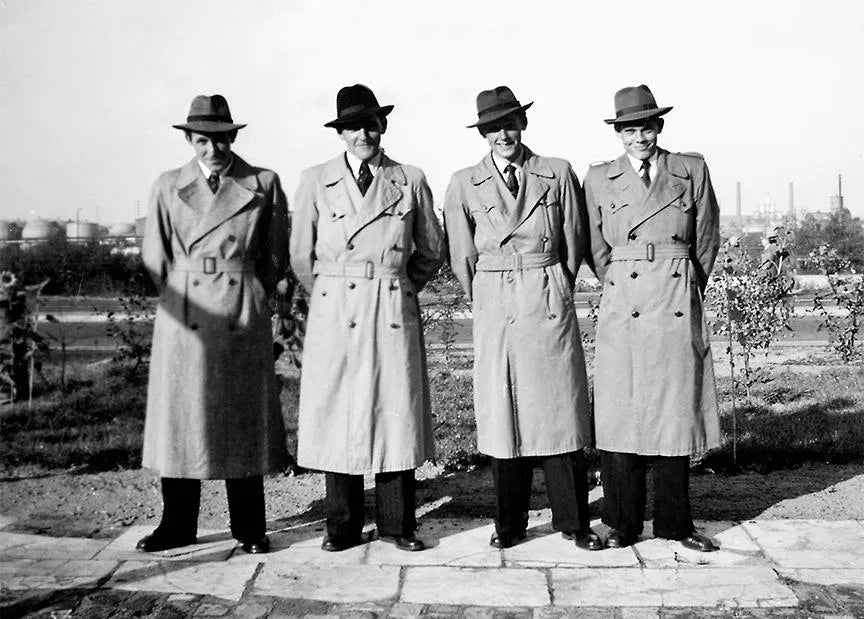 Old fashion of trench coat