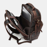 cowhide leather backpack