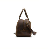 Brown Ridgevale Leather Weekender Bag