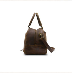 Brown Ridgevale Leather Weekender Bag