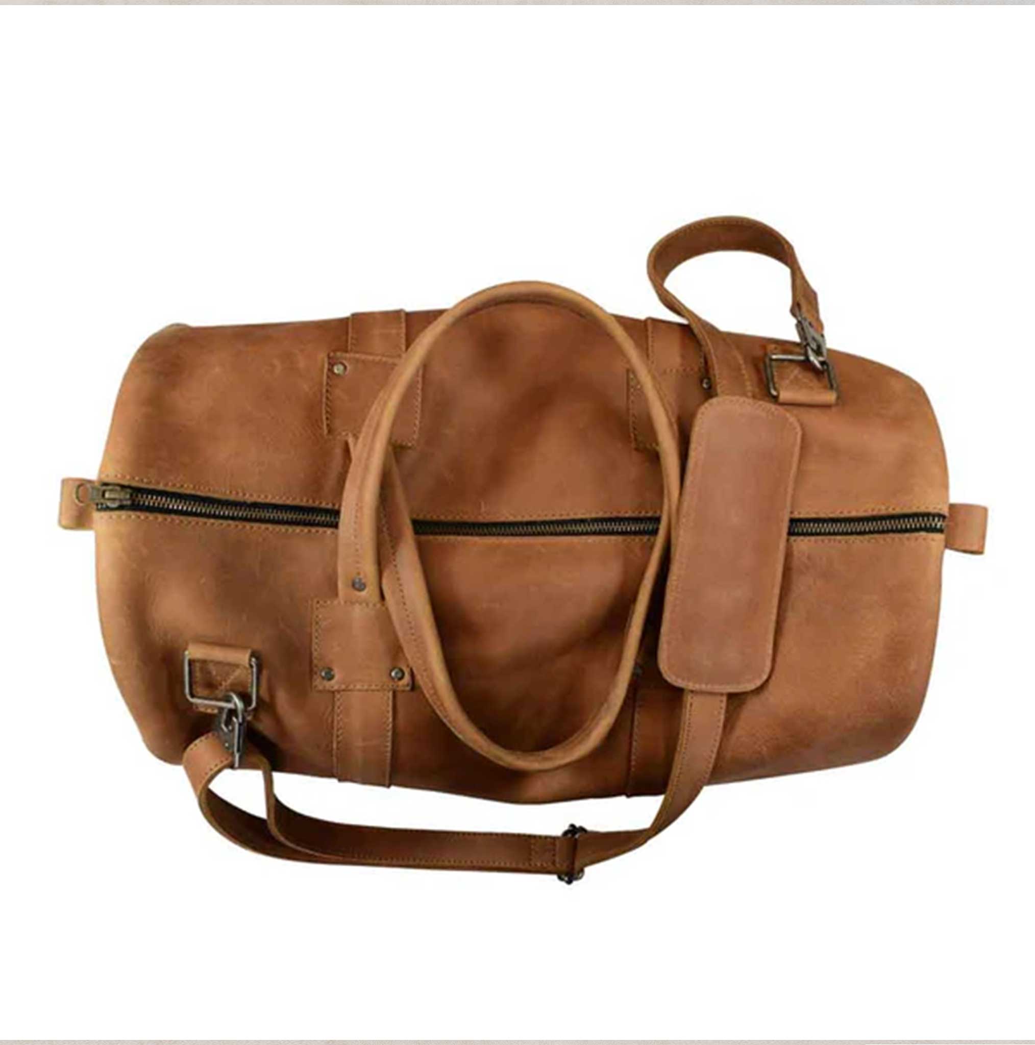 leather travel bag