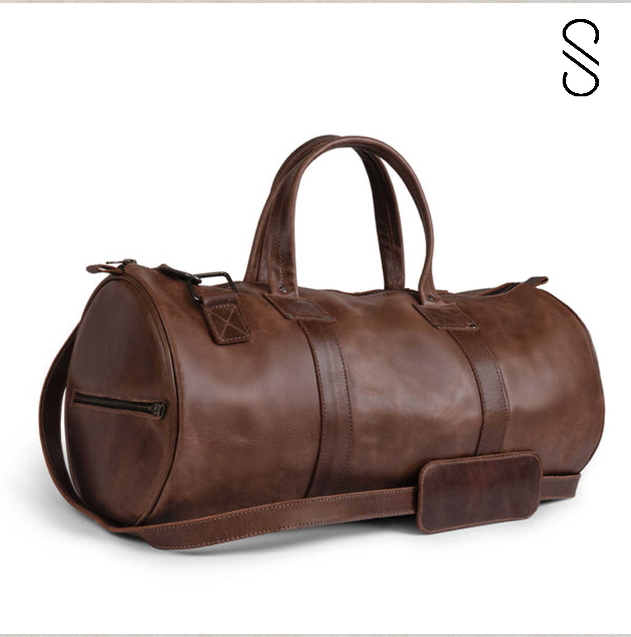 leather weekender