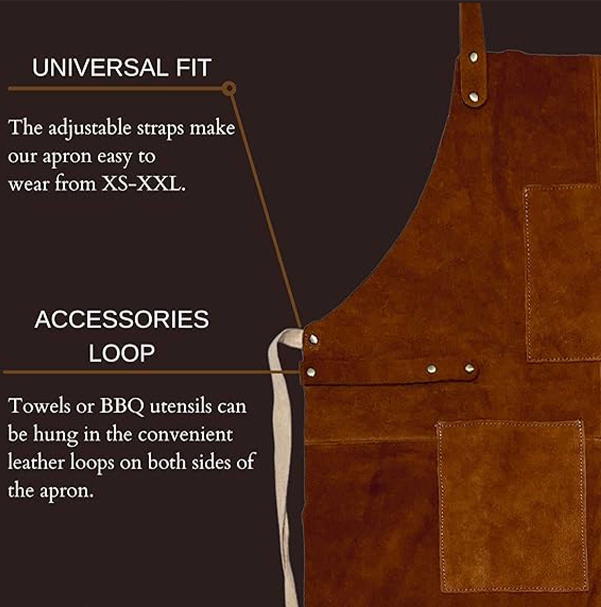 mens leather apron